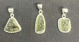 Sterling Silver Moldavite Pendants