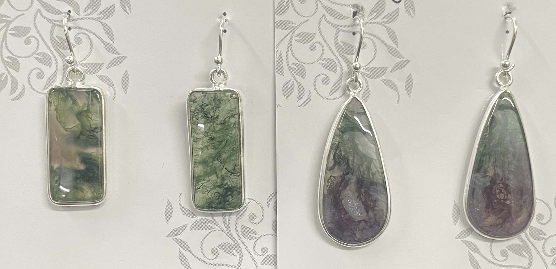 moss agate earrings