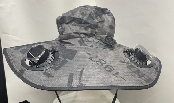 mens hat grey two tone