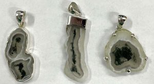 Sterling Silver Solar Moss Agate Pendant