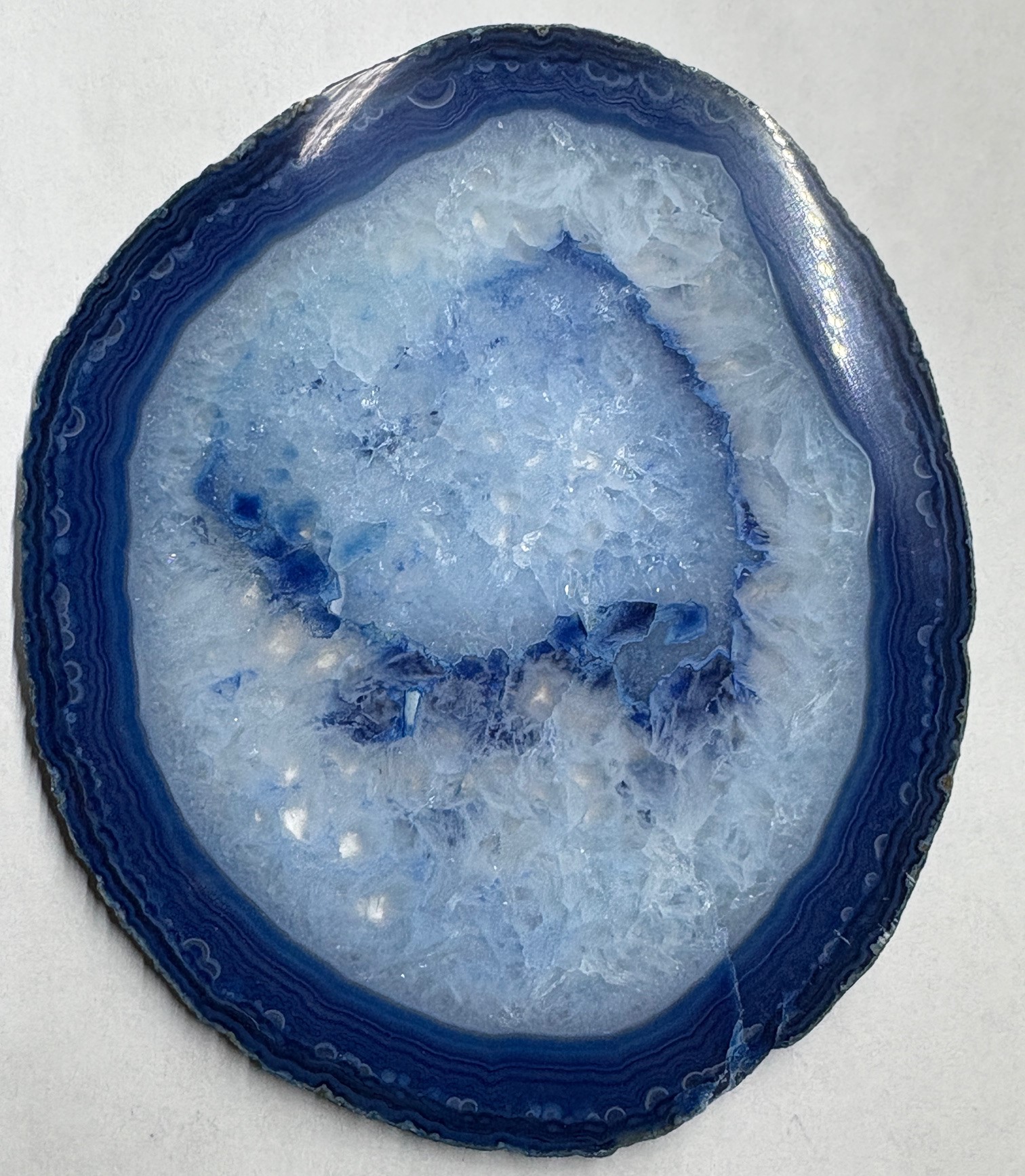 blue agate slab