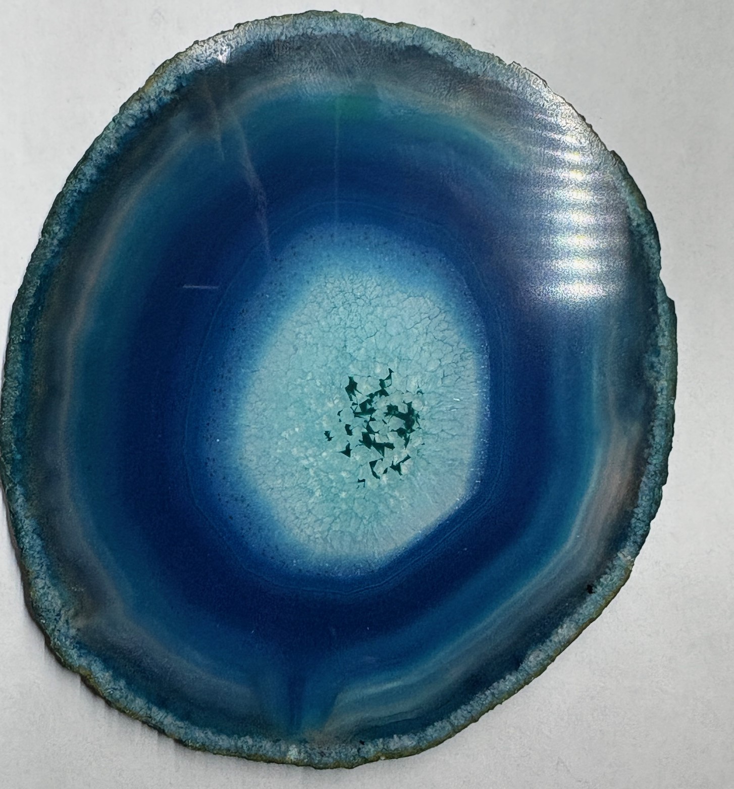 teal agate slab