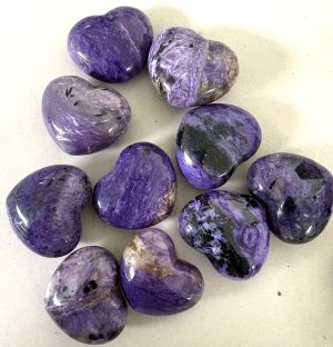 Charoite Hearts 35x30x15mm