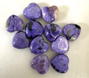 Charoite Hearts 25x25x12mm