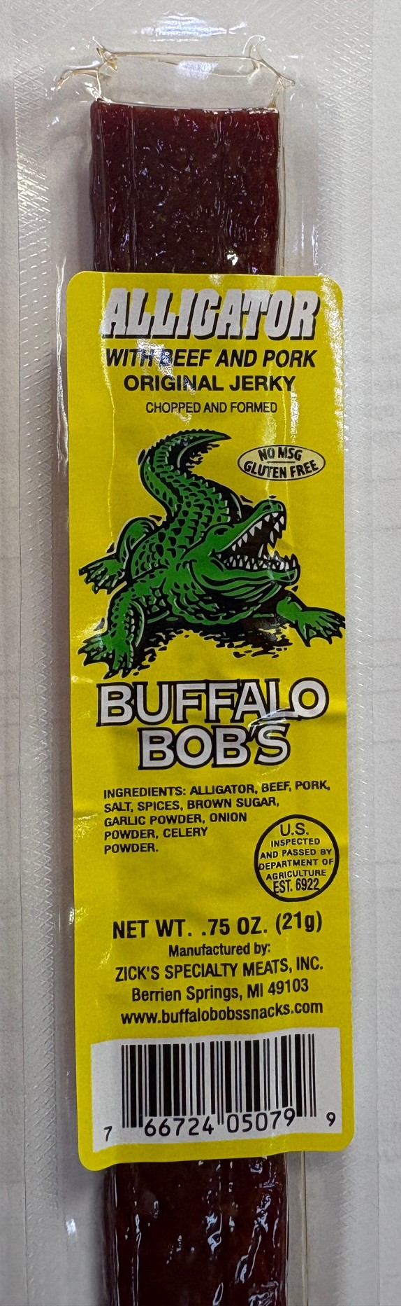 alligator jerky plain